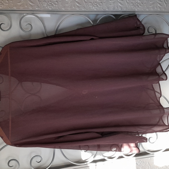 Polyester 100%. With sequin design around neckline and front. NWOT. Lovely top. - Picture 2 of 2